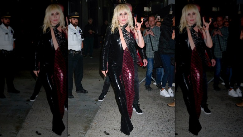 Lady Gaga in a jumpsuit