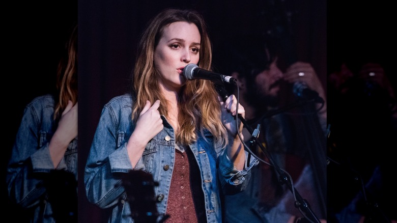 Leighton Meester performs at the Hotel Cafe in Los Angeles in 2015