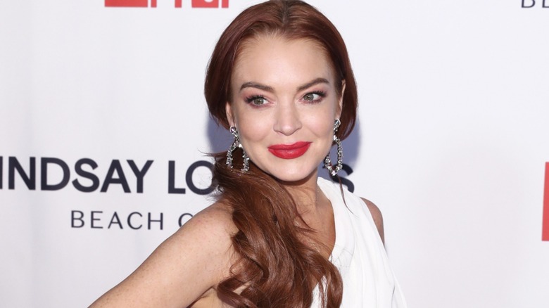 Lindsay Lohan on the red carpet in 2019