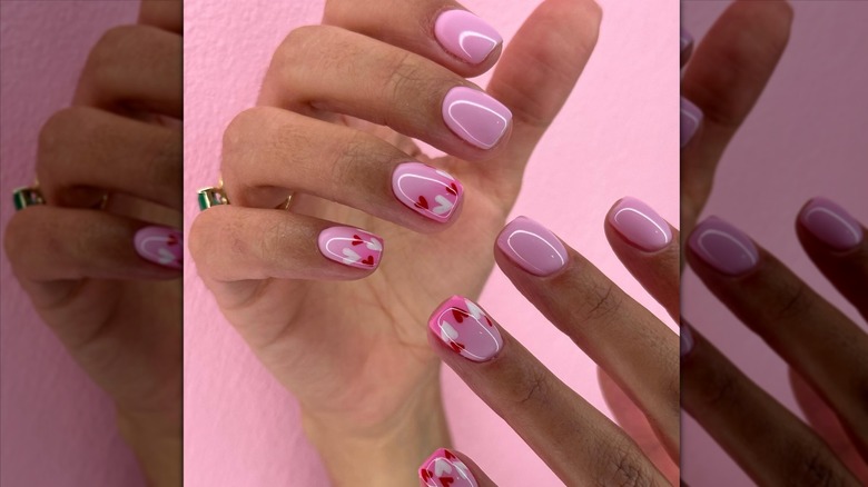 Pink nails Instagram 