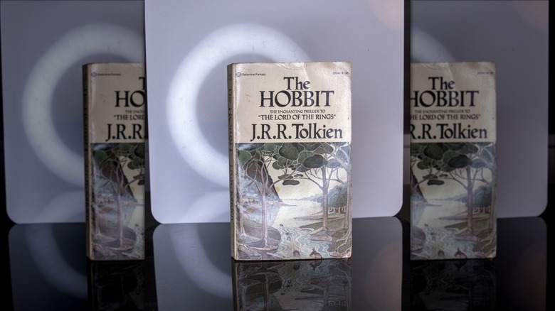 Close up of The Hobbit book