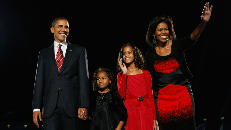 the obama family on election night