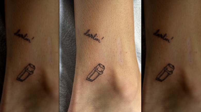 Micro ankle tattoo