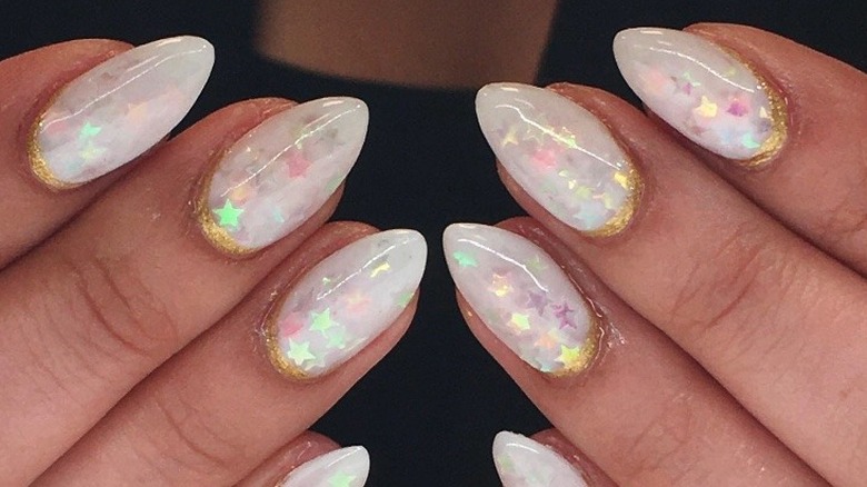 Star milk bath opal nails