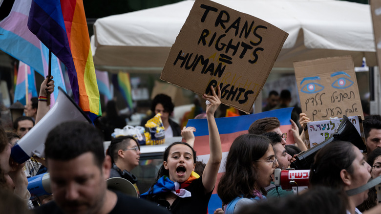 trans rights are human rights protest