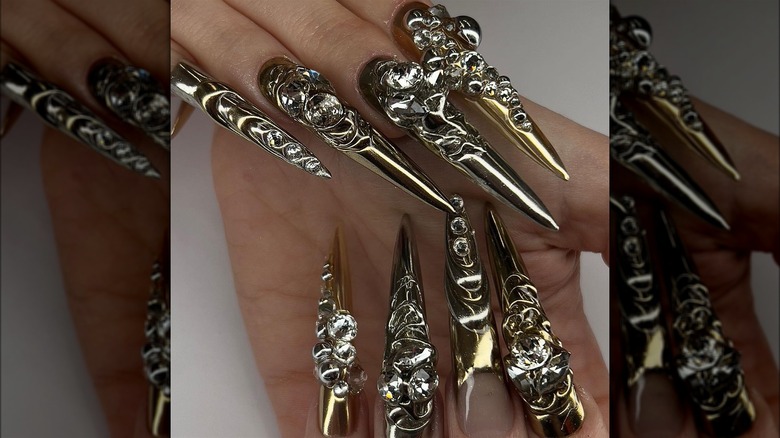 Gold and silver nails