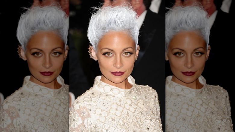 Nicole Richie with white hair