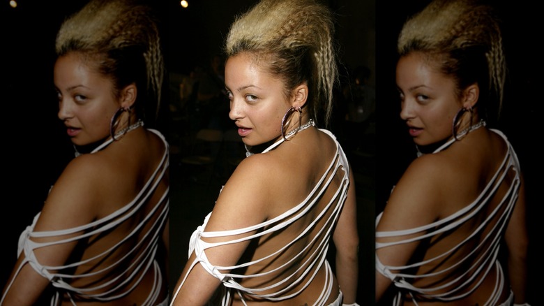 Nicole Richie with a crimple mohawk