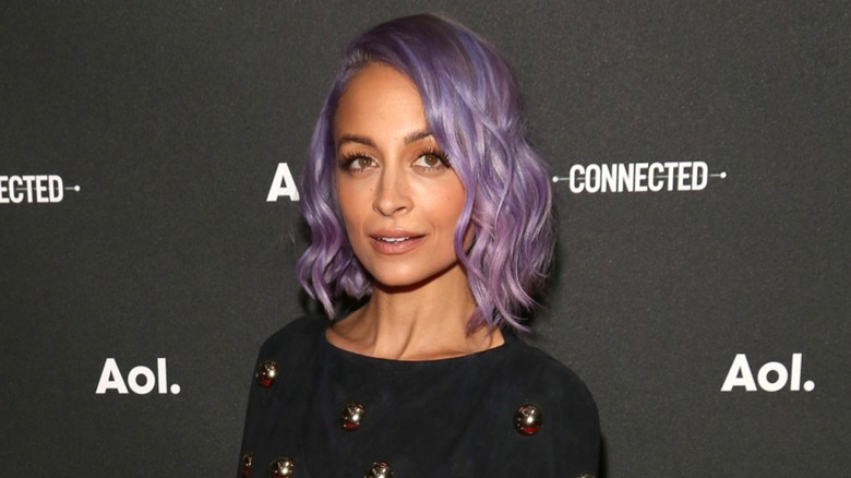 Nicole Richie with purple hair