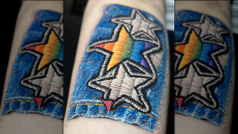 Denim stars tattoo