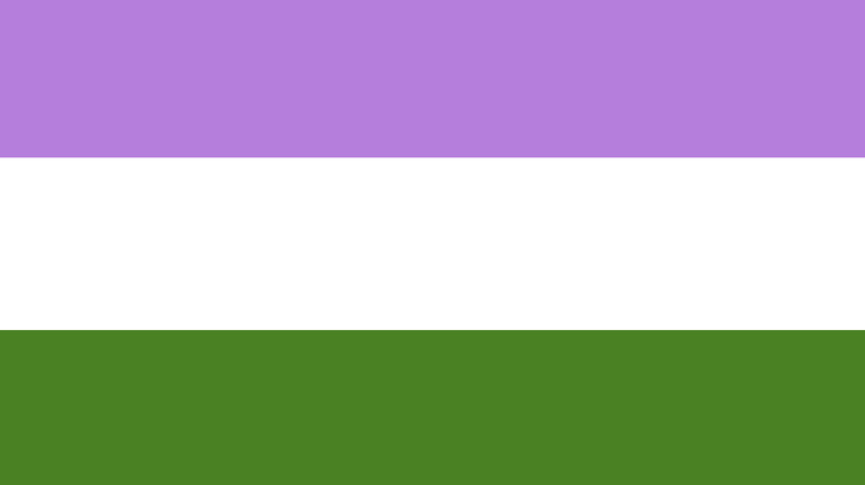 purple white green horizontal stripes