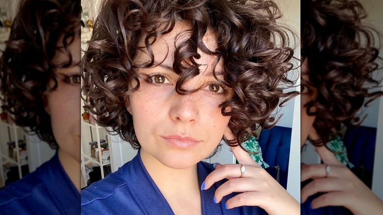 Curly bixie cut