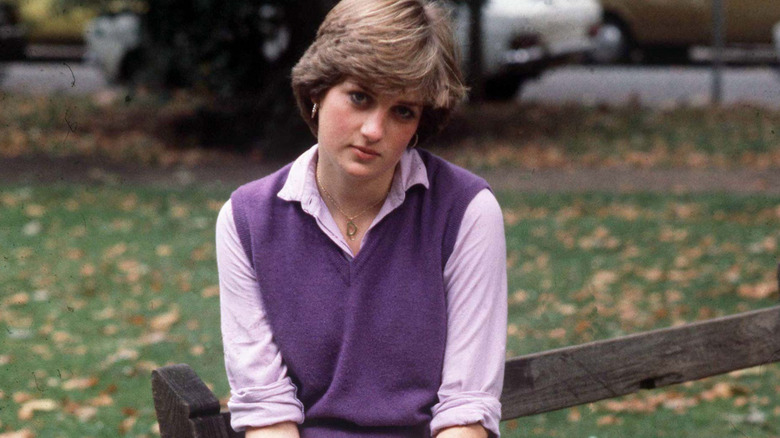 Lady Diana Spencer outside