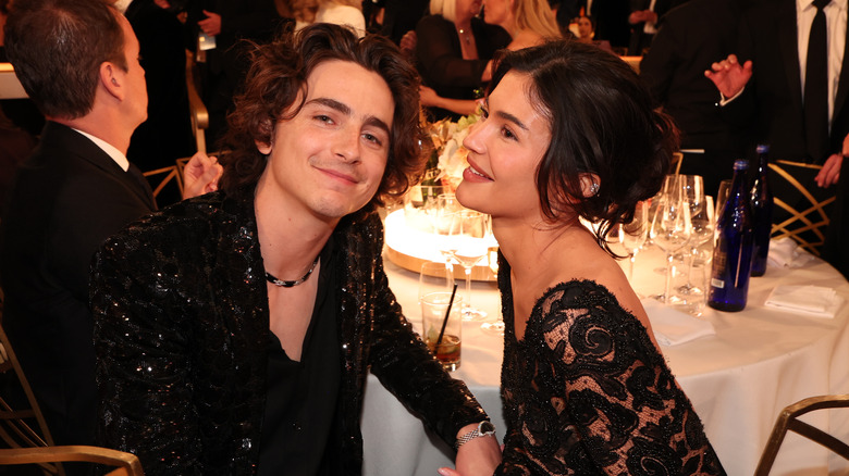 Kylie Jenner and Timotheé Chalamet at an event