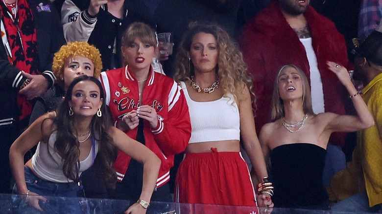 Blake Lively and Taylor Swift in an NFL suite