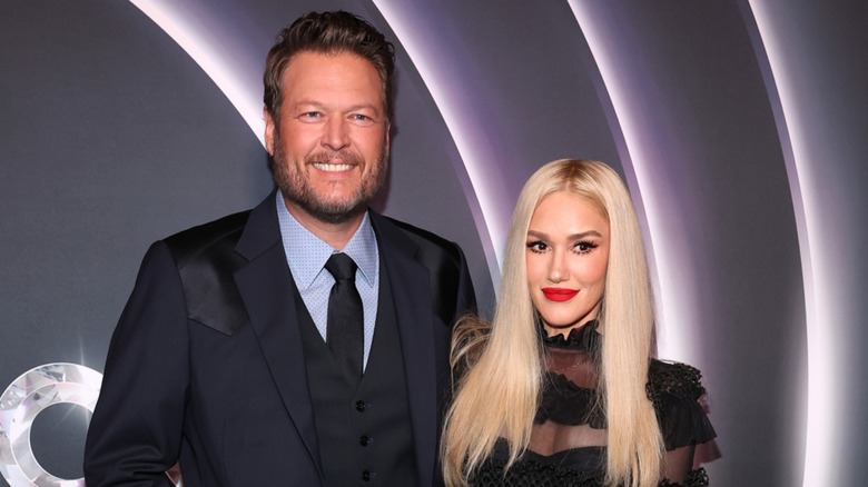 Gwen Stefani and Blake Shelton on the red carpet