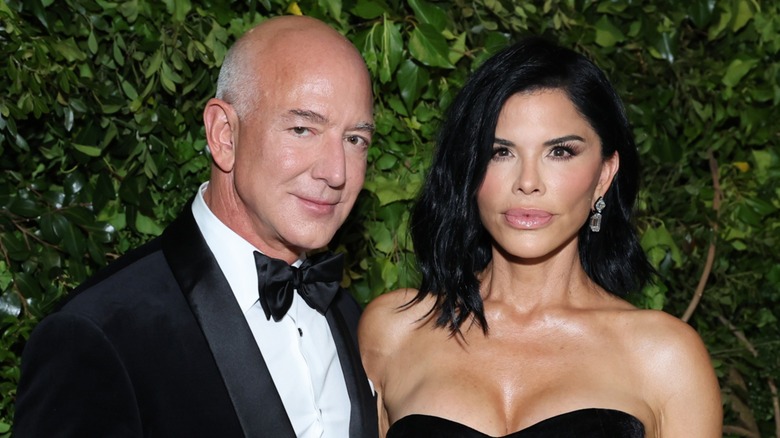 Jeff Bezos and Lauren Sanchez on the red carpet