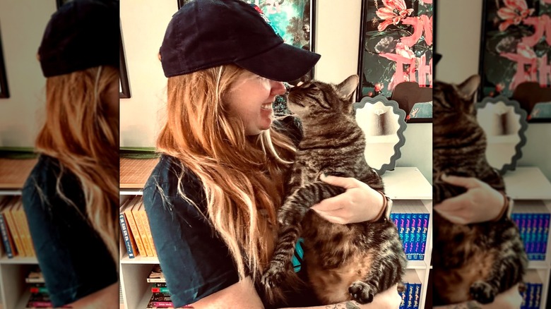 Ashley Poston with cat