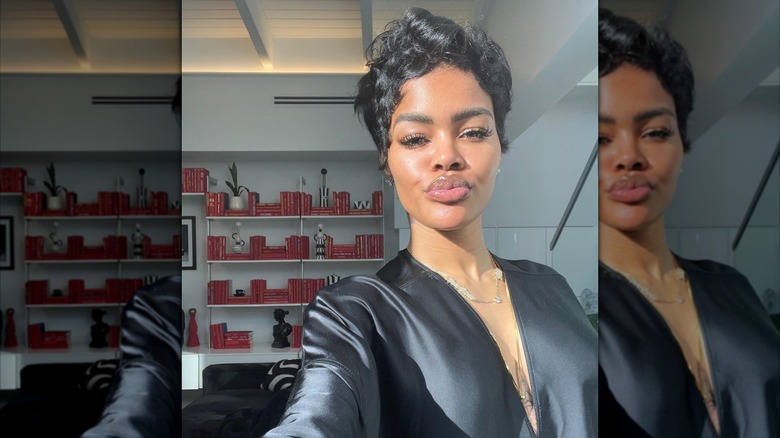 Teyana Taylor with tousled Pixie hair