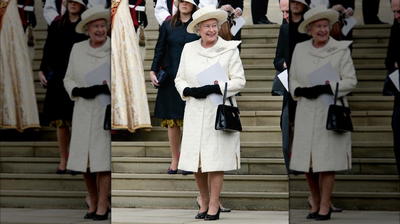 Queen Elizabeth in white