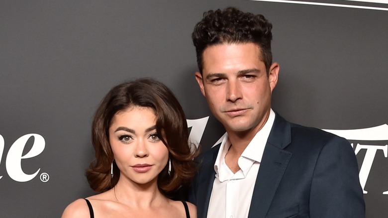 Sarah Hyland and Wells Adams on the red carpet