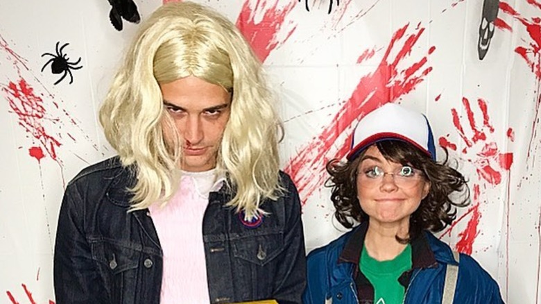 Wells Adams and Sarah Hyland dressed for Halloween