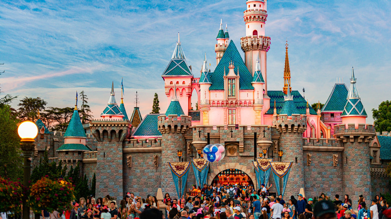 Disneyland castle in Anaheim, California