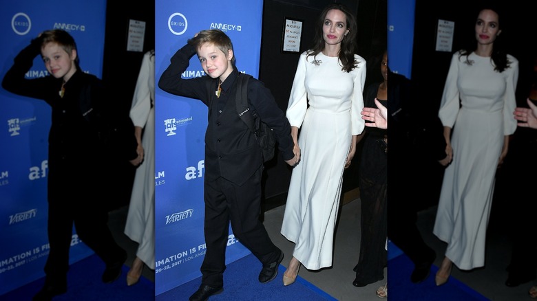 Shiloh and Angelina Jolie