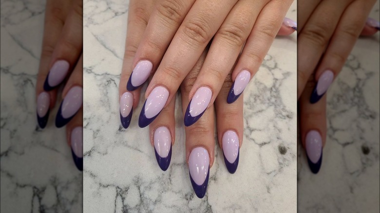 Colored tip nails