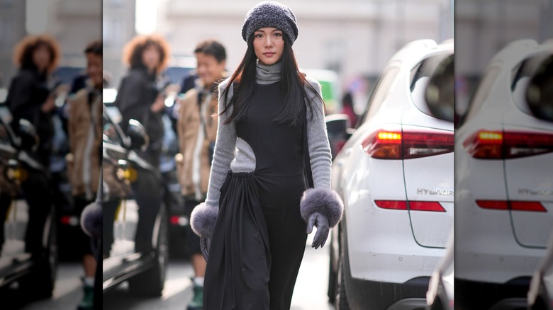 Turtleneck and dress