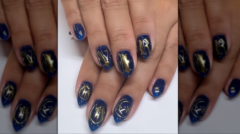 Celestial Virgo nails