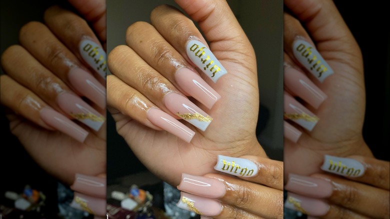 Virgo-inspired nails