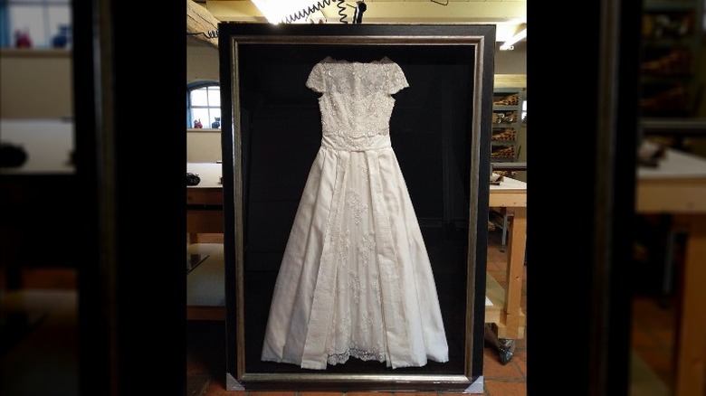 framed wedding dress