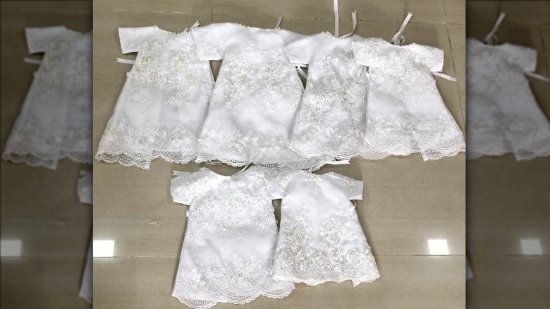 baby girl dresses made out of wedding dress material