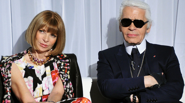karl lagerfeld and anna wintour