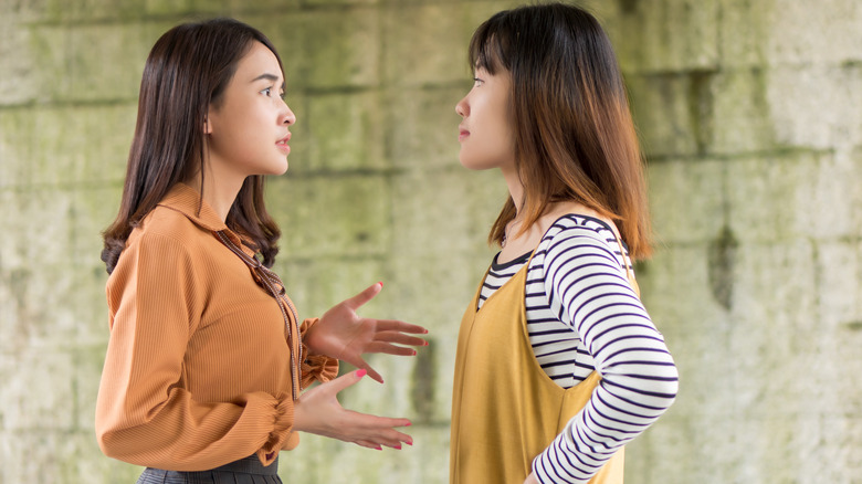 Two women arguing