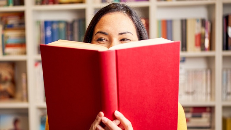 Woman reading a book