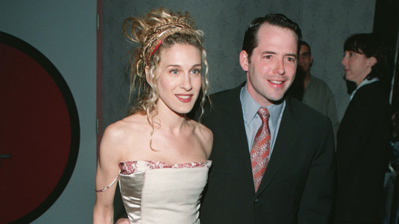 Sarah Jessica Parker and Matthew Broderick at a "Sex and the City" premiere