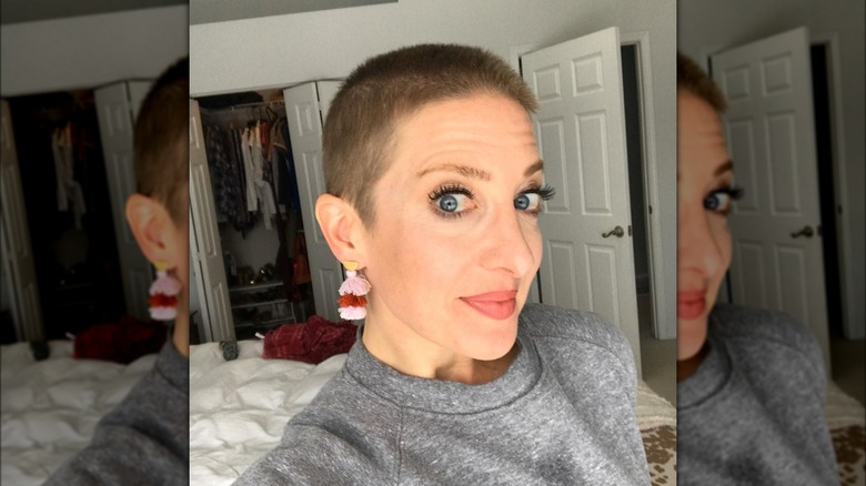 Woman with a buzzcut