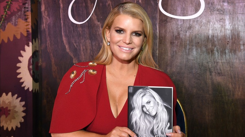 Jessica Simpson with her book