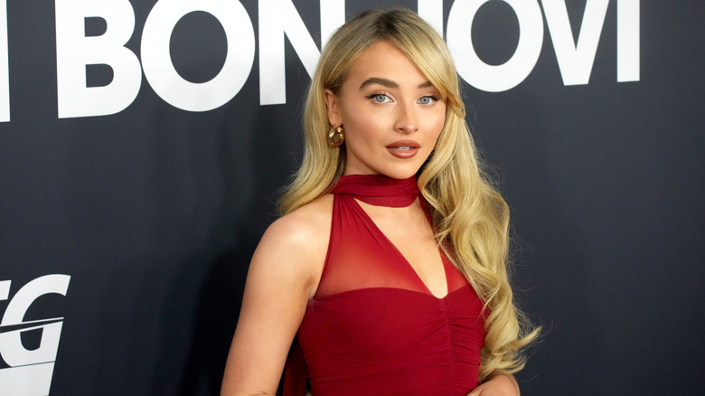 Sabrina Carpenter looking into the camera at the MusiCares Person of the Year event