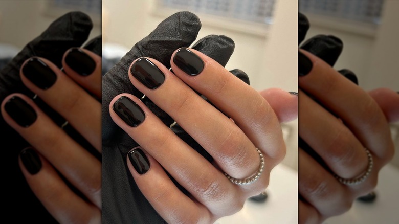 Black manicure