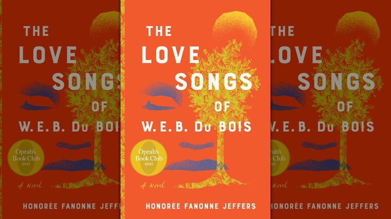 The cover of "The Love Songs of W.E.B Du Bois" by Honoree Fanonne Jeffers, featuring an abstract face