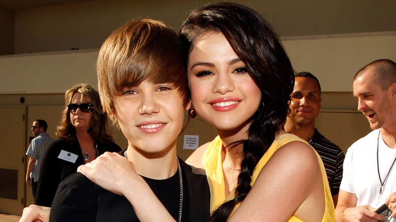 Selena Gomez and Justin Bieber at the 2010 Kid's Choice Awards