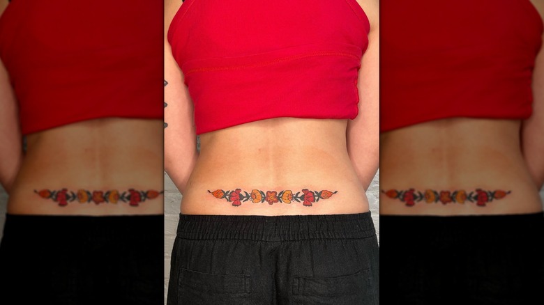 Lower back tattoo