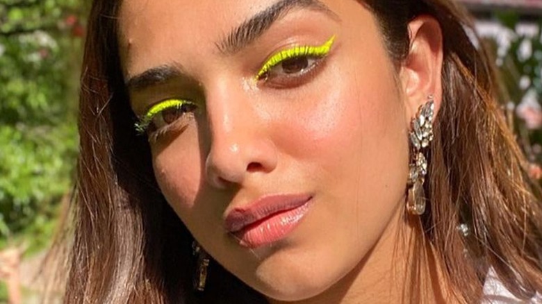 Neon yellow eyeliner