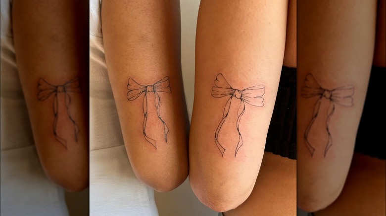 matching bow tattoos