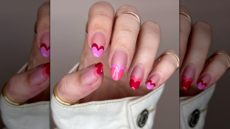 Heart tip nails