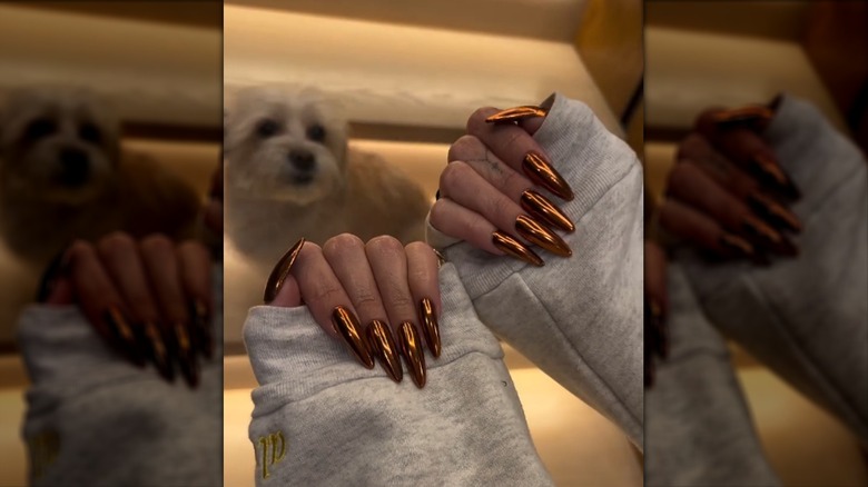 Vanessa Hudgens copper nails