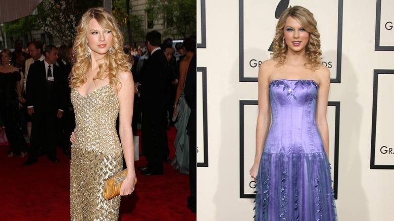 Taylor Swift in designer dresses in 2008